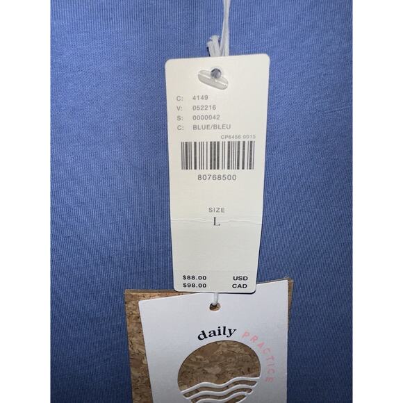 Daily Practice By Anthropologie Sleeveless Ruched Mini Dress Blue Size Large L - Picture 7 of 9